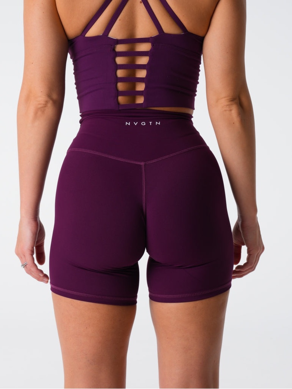NVGTN Signature 2.0 Shorts Plum Seamless High Waisted Gym Women’s XS